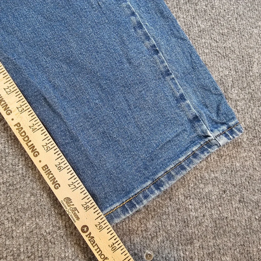 Levi's 505 Mens 34x29 (34x30 Tag) Regular Fit Straight Leg Blue Denim Jeans Work